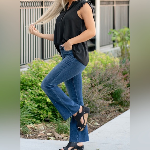 NWT JUDY BLUE Mid Rise Bootcut Dark Wash Non Distressed Jeans - Picture 12 of 15